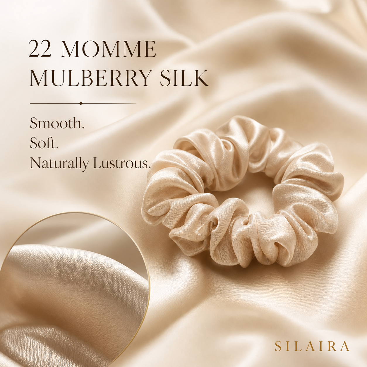22 Momme Mulberry Silk Scrunchie