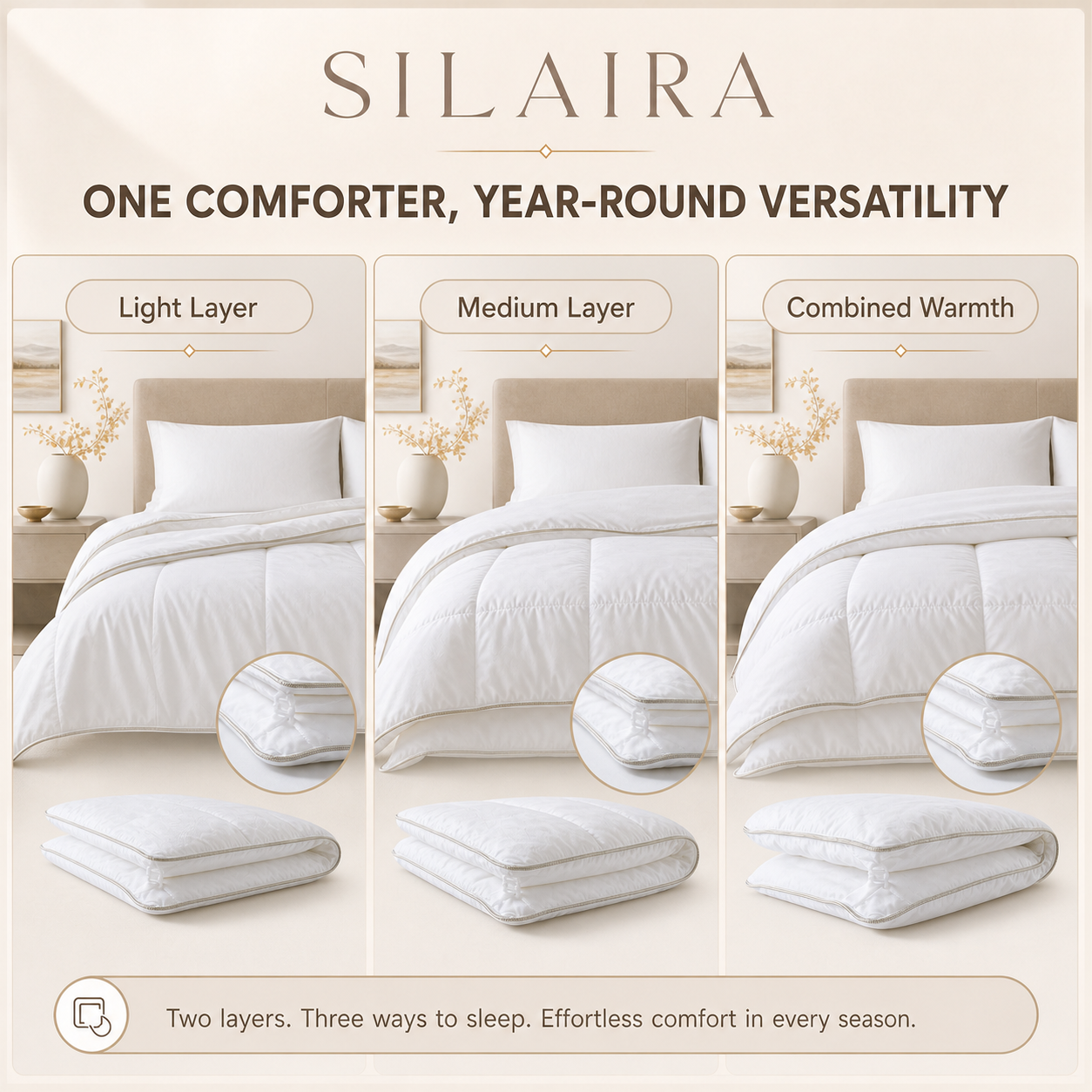 SILAIRA All-Season Mulberry Silk Comforter