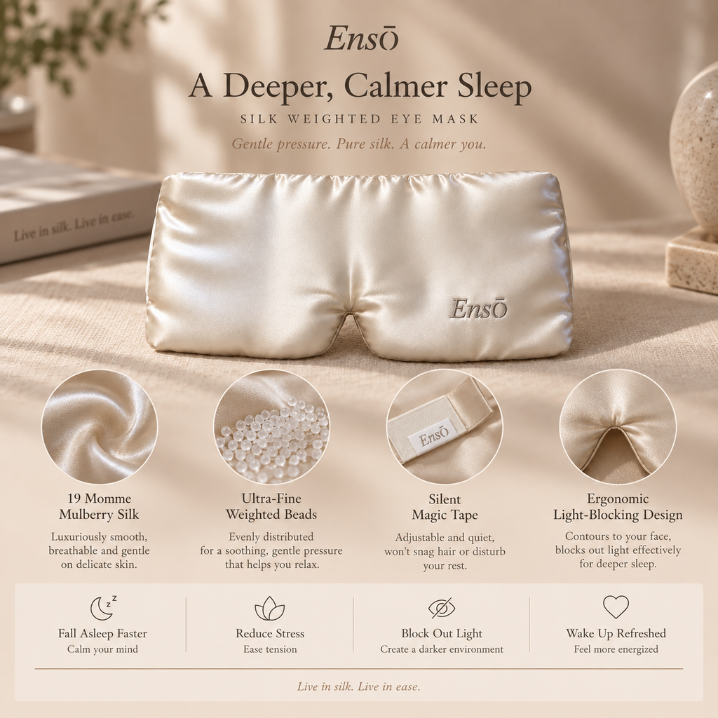 SILAIRA Mulberry Silk Weighted Eye Mask