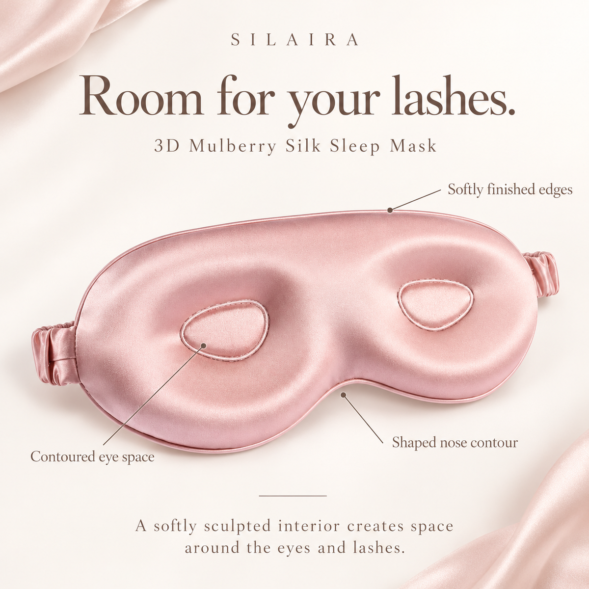 SILAIRA 3D Mulberry Silk Sleep Mask — Four-Colour Set