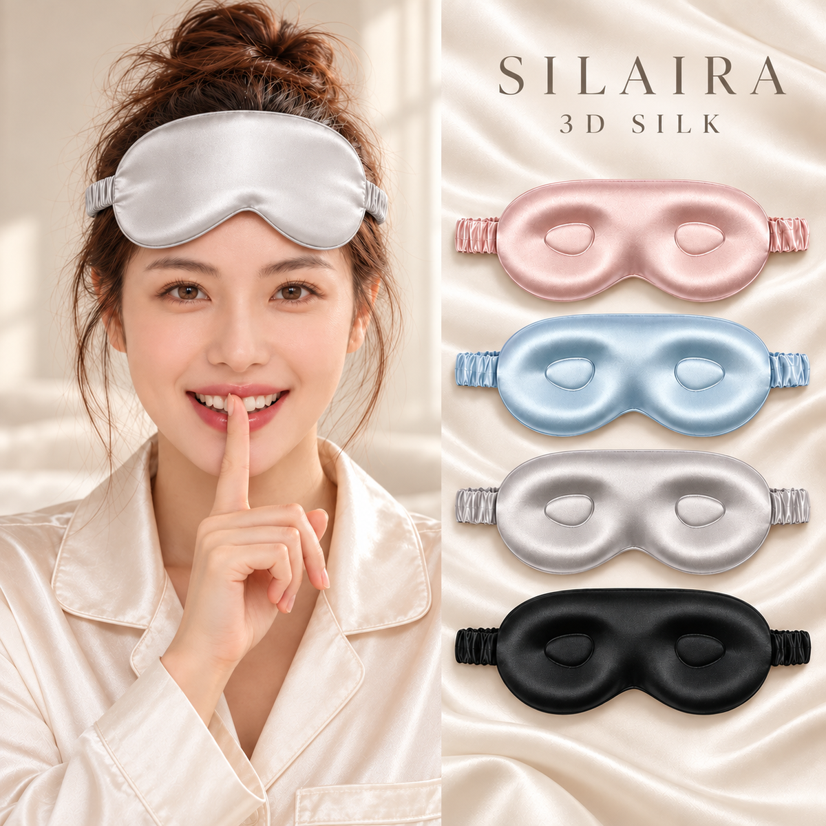 SILAIRA 3D Mulberry Silk Sleep Mask