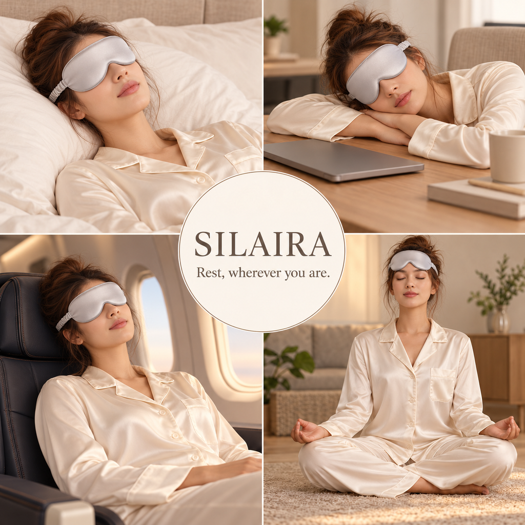 SILAIRA 3D Mulberry Silk Sleep Mask — Four-Colour Set