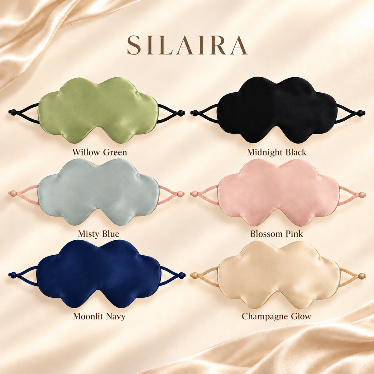 SILAIRA Cloud Mulberry Silk Sleep Mask