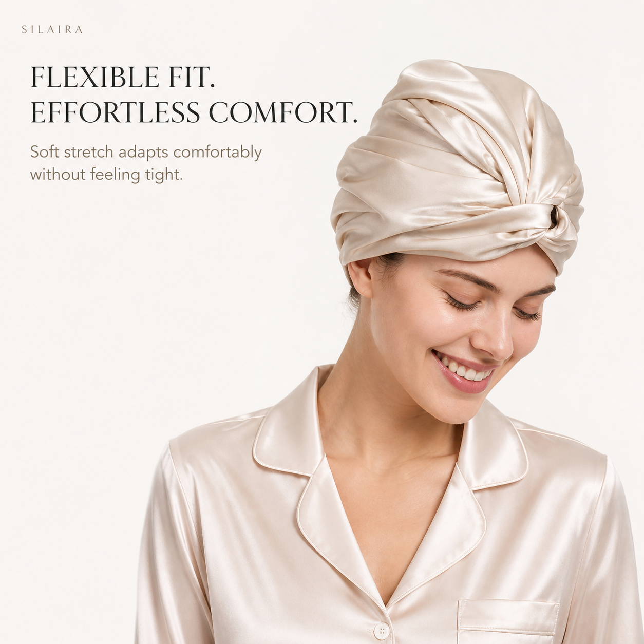 SILAIRA 19 Momme Double-Layer Mulberry Silk Sleep Bonnet