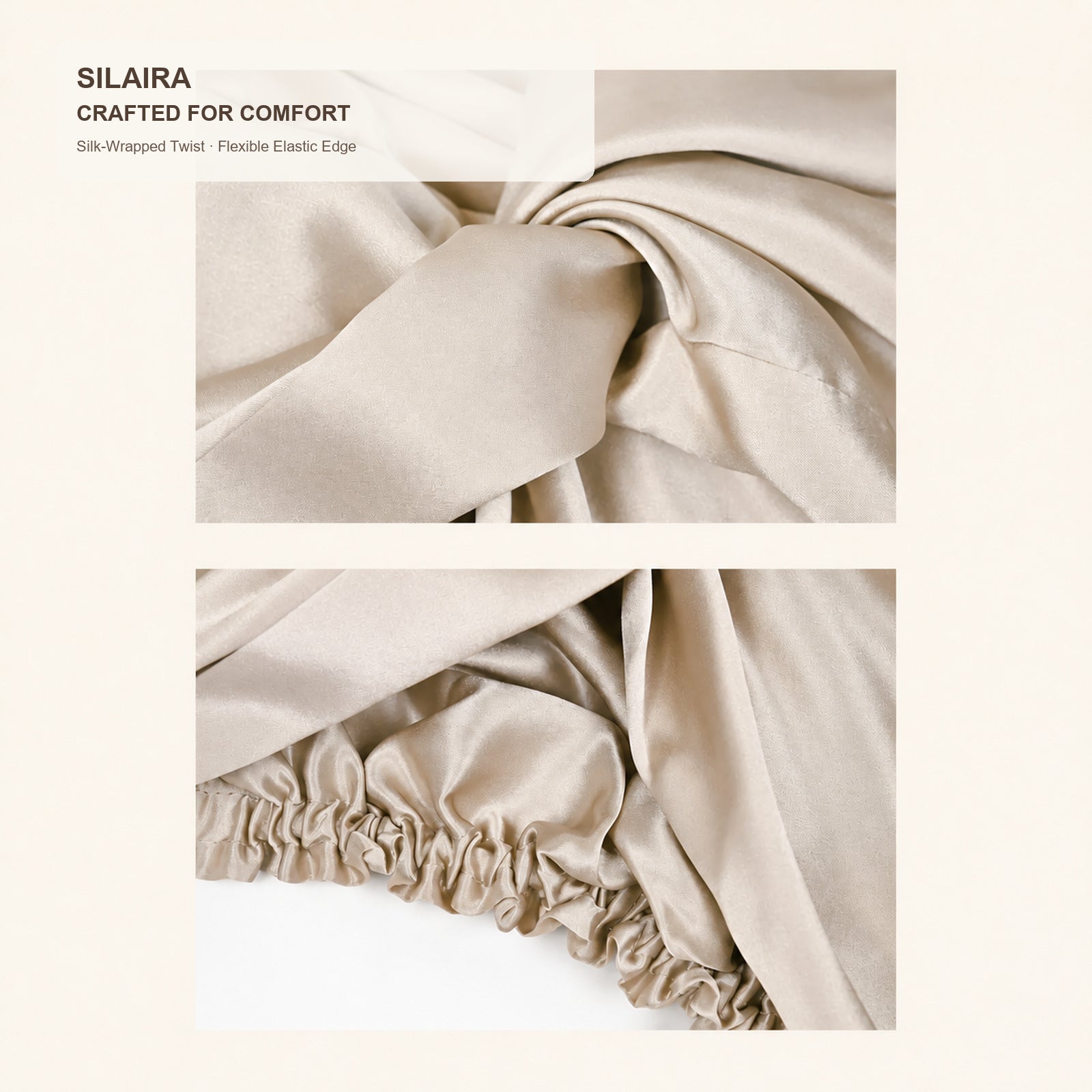 SILAIRA 19 Momme Double-Layer Mulberry Silk Sleep Bonnet