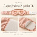 SILAIRA 3D Mulberry Silk Sleep Mask with Quiet Hook-and-Loop Closure